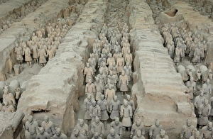 Terracotta Army, guarded the first Emperor of China, Qin Shi Huangdis tomb, Xian, Lintong, Shaanxi, China, Asia Terracotta Army, guarded the first Emperor of China, Qin Shi Huangdis tomb, Xian, Lintong, Shaanxi, China, Asia