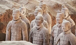 Archaeological Sites Gallery: Terracotta warrior figures in the Tomb of Emperor Qinshihuang, Xi an, Shaanxi Province, China