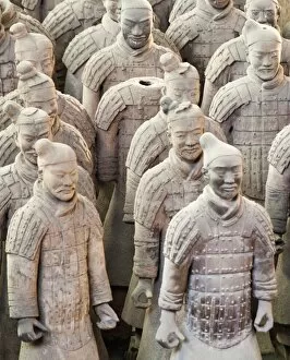 Images Dated 28th October 2011: Terracotta warrior figures in the Tomb of Emperor Qinshihuang, Xi an, Shaanxi Province, China