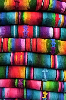 Images Dated 29th March 2009: Textiles at Chichicastenango market, Guatemala, Central America