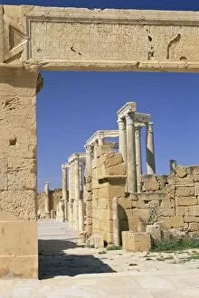 Theatre, archaeological site of Leptis Magna