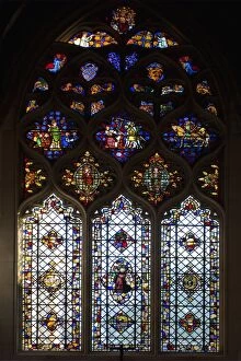 Images Dated 8th October 2009: Thomas Becket stained glass window dating from around 1320, Christ Church College Cathedral