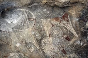 Five thousand year-old cave paintings in Lass Geel caves, Somaliland, northern Somalia