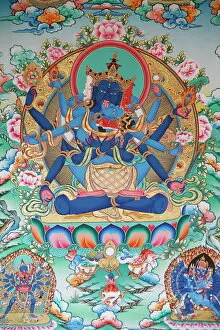 Tibetan tantric goddess, Kopan monastery, Kathmandu, Nepal, Asia