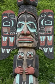 Custom Gallery: Tlingit Chief Johnson Totem Pole, Ketchikan, Alaska, United States of America
