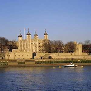 Iconic British Landmarks Prints: The Tower of London from the River Thames, London, England, UK