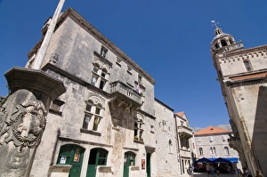 The town of Korcula on the island of Korcula, Croatia, Europe The town of Korcula on the island of Korcula, Croatia, Europe
