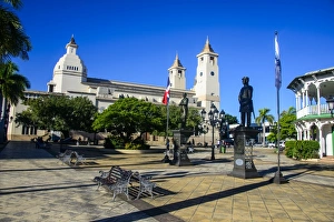 Town square of Puerto Plata with Cathedral of St. Philip the Apostle, Dominican Republic Town square of Puerto Plata with Cathedral of St. Philip the Apostle, Dominican Republic