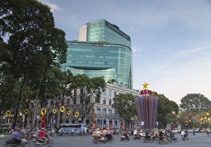 Traffic passing Diamond Plaza, Ho Chi Minh City, Vietnam, Indochina, Southeast Asia, Asia Traffic passing Diamond Plaza, Ho Chi Minh City, Vietnam, Indochina, Southeast Asia, Asia