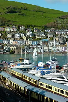 Railways Gallery: Train, Dartmouth harbour, Devon, England, United Kingdom, europe