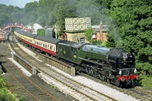 Prints of Train on North York Moors Railway, Goathland, North Yorkshire, England, United Kingdom, Europe North Yorkshire Prints: Train Print on North York Moors Railway