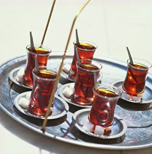 Eurasia Gallery: Tray of Turkish teas, Turkey, Eurasia