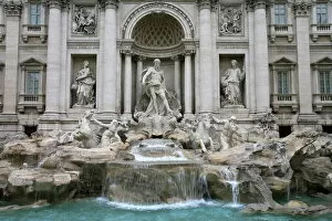 Images Dated 4th April 2007: Trevi fountain by Nicola Salvi dating from the 17th century, Rome, Lazio, Italy, Europe