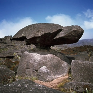 Blue Sky Mountain Views Prints: Turtle Rock, Mount Roraima summit, Estado Bolivar, Venezuela, South America
