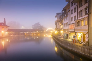 Untere Schleuse, Thun, Jungfrau region, Bernese Oberland, Swiss Alps, Switzerland, Europe Untere Schleuse, Thun, Jungfrau region, Bernese Oberland, Swiss Alps, Switzerland, Europe
