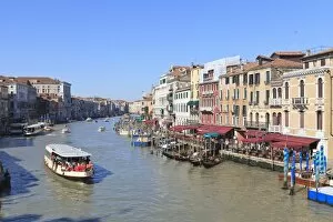 Images Dated 9th May 2011: A vaporetto waterbus on the Grand Canal, Venice, UNESCO World Heritage Site