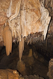 A variety of speleothems including stalactites, stalagmites, columns, straws A variety of speleothems including stalactites, stalagmites, columns, straws