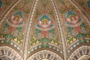 The vault of the choir decorated with mosaics representing the Beatitudes, Crypt The vault of the choir decorated with mosaics representing the Beatitudes, Crypt