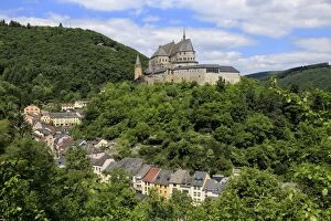Images Dated 31st May 2014: Vianden Castle above the Town of Vianden on Our River, Canton of Vianden, Grand Duchy of Luxembourg