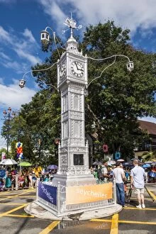 Victoria Gallery: The Victoria Clocktower in downtown Victoria, Mahe, Republic of Seychelles, Indian Ocean