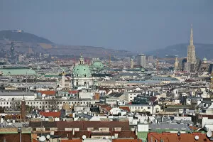 Skylines Gallery: View from the top of the Bahnorama Tower, Vienna, Austria, Europe