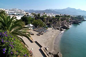 View from Balcon de Europa of Nerja, Andalusia, Spain, Europe View from Balcon de Europa of Nerja, Andalusia, Spain, Europe