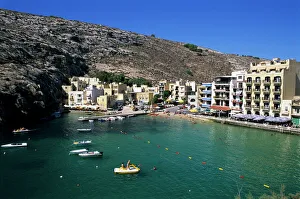 View over bay, Xlendi, Gozo, Malta, Mediterranean, Europe View over bay, Xlendi, Gozo, Malta, Mediterranean, Europe