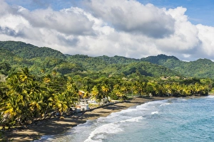 View over the beach of Roxborough, Tobago, Trinidad and Tobago, West Indies, Caribbean, Central America View over the beach of Roxborough, Tobago, Trinidad and Tobago, West Indies, Caribbean, Central America
