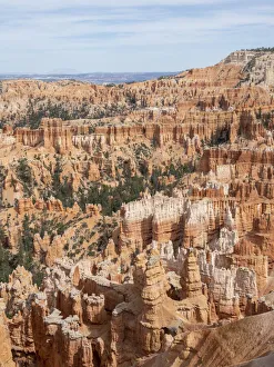 A view of the Bryce amphitheater from the rim at Bryce Canyon National Park, Utah A view of the Bryce amphitheater from the rim at Bryce Canyon National Park, Utah