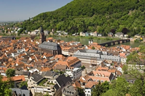 View from the castle of the old city, and the River Neckar, Heidelberg View from the castle of the old city, and the River Neckar, Heidelberg