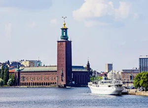 View towards the City Hall, Stockholm, Stockholm County, Sweden, Scandinavia, Europe View towards the City Hall, Stockholm, Stockholm County, Sweden, Scandinavia, Europe