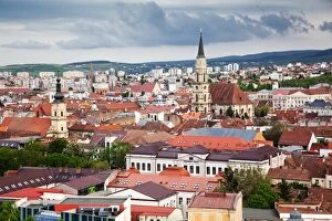 Images Dated 4th May 2017: View on Cluj-Napoca from the Citadel Hill with Saint Michaels Church, Cluj-Napoca