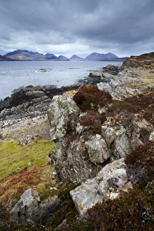 Images Dated 27th March 2011: A view toward the Cuillin Mountains and the Clach Gas group from Tarskavaig