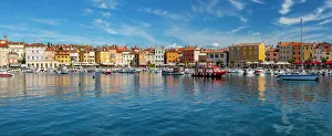 Adriatic Sea Gallery: View of harbour and colourful buildings of the Old Town, Rovinj, Croatian Adriatic Sea