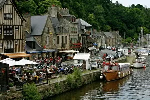 Images Dated 16th June 2008: View over La Rance river and the port of Dinan, Brittany, France, Europe