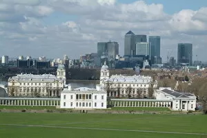View over London from Greenwich, UNESCO World Heritage Site, SE10, England