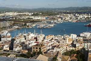 View from the Mirador del Rei Jaume I, Ibiza Castle, Old Town, Dalt Vila, Ibiza (Eivissa) View from the Mirador del Rei Jaume I, Ibiza Castle, Old Town, Dalt Vila, Ibiza (Eivissa)