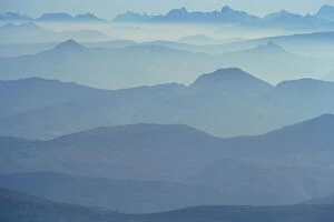 Natural Phenomena Gallery: View from Mount Ventoux looking towards the Alps, Rhone Alpes, France, Europe