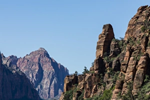 Zion National Park Gallery: View of Navajo sandstone formations from Angels Landing Trail in Zion National Park