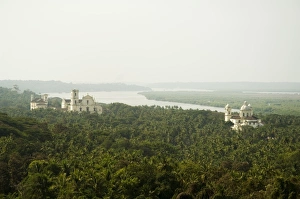 View over Old Goa with the Se Cathedral on the left View over Old Goa with the Se Cathedral on the left