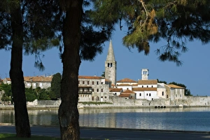 View over old town and Basilica of Euphrasius, UNESCO World Heritage Site, Porec, Istria View over old town and Basilica of Euphrasius, UNESCO World Heritage Site, Porec, Istria