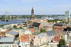 Latvia Collection: View of Old Town, Riga, Latvia