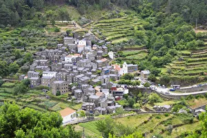 View over Piodao, schist medieval mountain village, Serra da Estrela, Beira Alta, Portugal, Europe View over Piodao, schist medieval mountain village, Serra da Estrela, Beira Alta, Portugal, Europe