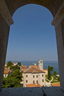 View over Porec from the 6th century Euphrasian Basilica, UNESCO World Heritage Site View over Porec from the 6th century Euphrasian Basilica, UNESCO World Heritage Site