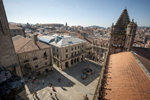 View from the roof of the Cathedral of Santiago de Compostela, UNESCO World Heritage Site View from the roof of the Cathedral of Santiago de Compostela, UNESCO World Heritage Site