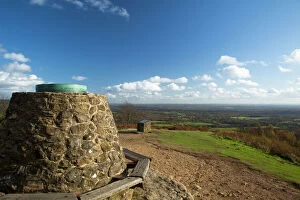 Cairn Gallery: View south from cairn at the top of Holmbury Hill, Surrey Hills, Surrey