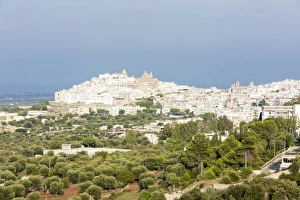 View of typical architecture and white houses of the old medieval town, Ostuni, Province View of typical architecture and white houses of the old medieval town, Ostuni, Province