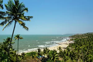 Relaxing Gallery: View over Vagator Beach, Goa, India, Asia