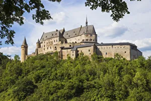 View of Vianden Castle, Vianden, Luxembourg, Europe View of Vianden Castle, Vianden, Luxembourg, Europe