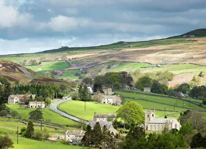 View of the village of Langthwaite in Arkengarthdale, Yorkshire, England, United Kingdom View of the village of Langthwaite in Arkengarthdale, Yorkshire, England, United Kingdom